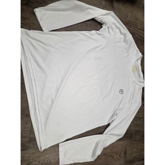 Vapor Apparel Seize the Ray Topo Skies Solar Long Sleeve White Tshirt Size Large - Picture 5 of 6